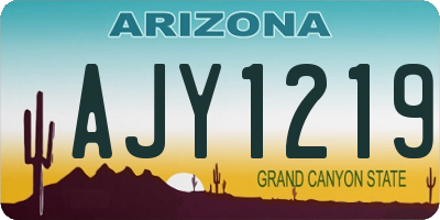 AZ license plate AJY1219