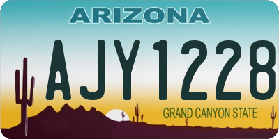 AZ license plate AJY1228