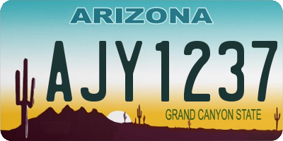 AZ license plate AJY1237