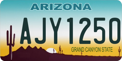 AZ license plate AJY1250