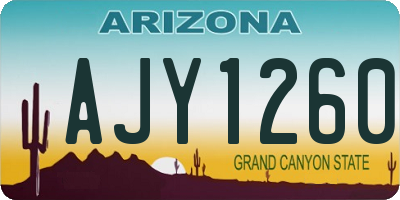 AZ license plate AJY1260