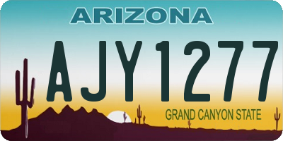 AZ license plate AJY1277