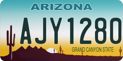 AZ license plate AJY1280