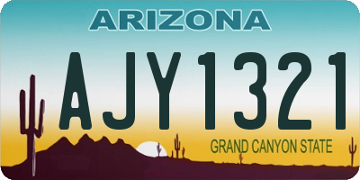 AZ license plate AJY1321
