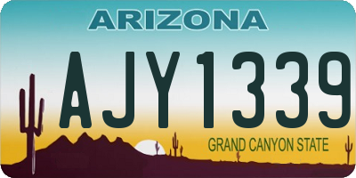 AZ license plate AJY1339