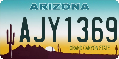 AZ license plate AJY1369