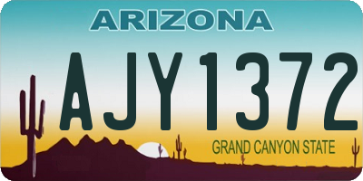 AZ license plate AJY1372