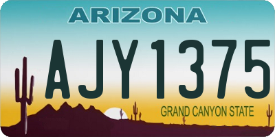 AZ license plate AJY1375