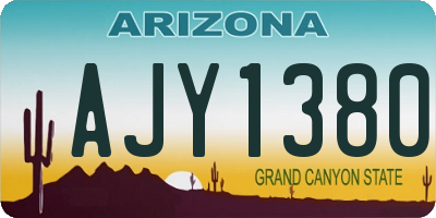 AZ license plate AJY1380