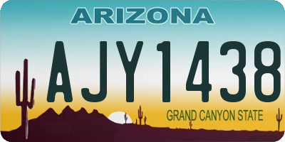 AZ license plate AJY1438