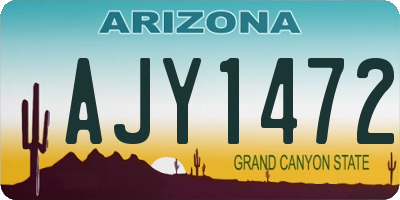 AZ license plate AJY1472