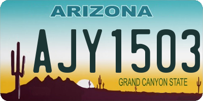 AZ license plate AJY1503