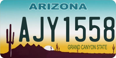 AZ license plate AJY1558
