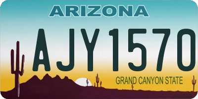 AZ license plate AJY1570