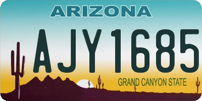 AZ license plate AJY1685