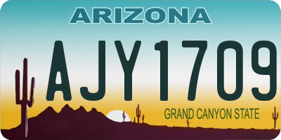 AZ license plate AJY1709
