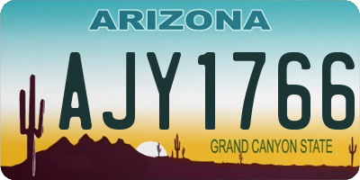 AZ license plate AJY1766