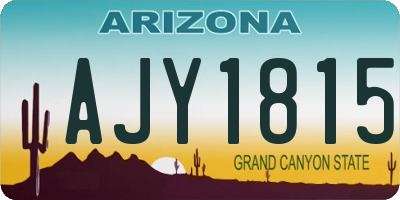 AZ license plate AJY1815
