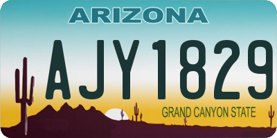 AZ license plate AJY1829