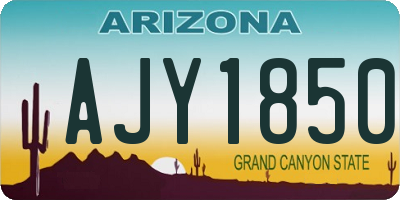 AZ license plate AJY1850