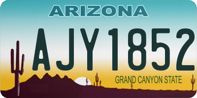 AZ license plate AJY1852
