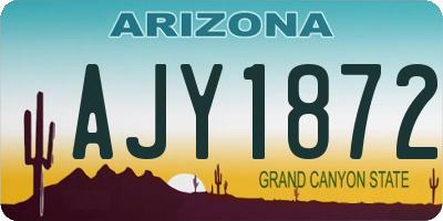 AZ license plate AJY1872