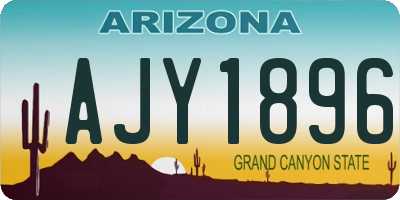 AZ license plate AJY1896