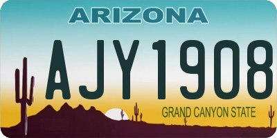 AZ license plate AJY1908