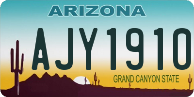 AZ license plate AJY1910