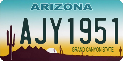 AZ license plate AJY1951
