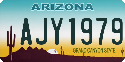 AZ license plate AJY1979