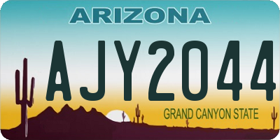 AZ license plate AJY2044