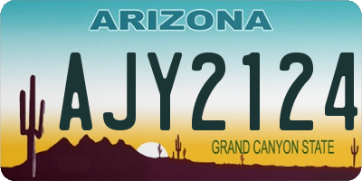 AZ license plate AJY2124