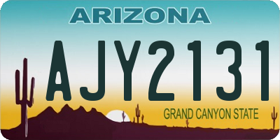 AZ license plate AJY2131