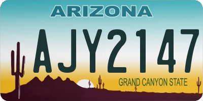 AZ license plate AJY2147