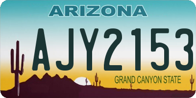 AZ license plate AJY2153