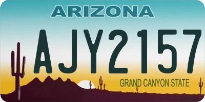 AZ license plate AJY2157