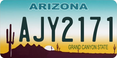 AZ license plate AJY2171