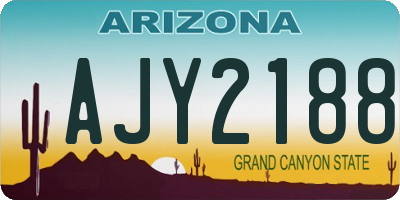 AZ license plate AJY2188