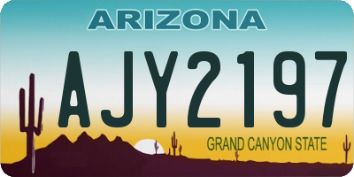 AZ license plate AJY2197