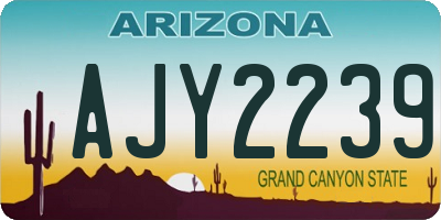 AZ license plate AJY2239