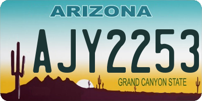 AZ license plate AJY2253