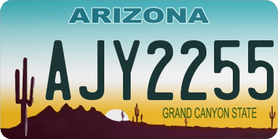 AZ license plate AJY2255
