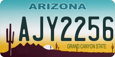 AZ license plate AJY2256