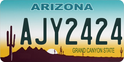 AZ license plate AJY2424