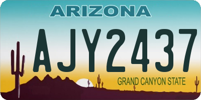 AZ license plate AJY2437