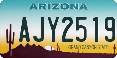 AZ license plate AJY2519