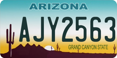 AZ license plate AJY2563