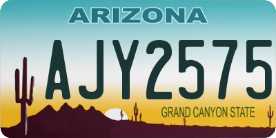 AZ license plate AJY2575