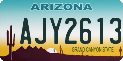 AZ license plate AJY2613
